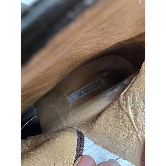 Vintage Early DESTROY Women's Ankle Boot Chunky Black Leather Size 43 EU *READ* - Picture 15 of 16